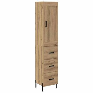 vidaXL Highboard Artisan Oak 34.5 x 34 x 180 cm Engineered Wood