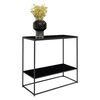 House Nordic Console Table with 2 Shelves Avery Black