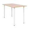 vidaXL Dining Table | Oak and White | Engineered wood, Steel | Medium | Durable