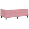 vidaXL Corner Bed Frame with Headboard Pink 90 cm x 200 cm Velvet