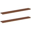 vidaXL Window Sills 2 pcs Dark Brown 140 x 20 x 2 cm Solid Oak Wood