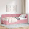 vidaXL Corner Bed Frame with Headboard Pink 100 cm x 200 cm Velvet