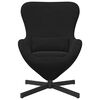 vidaXL Egg Chair Black 63 x 73 x 90 cm Velvet