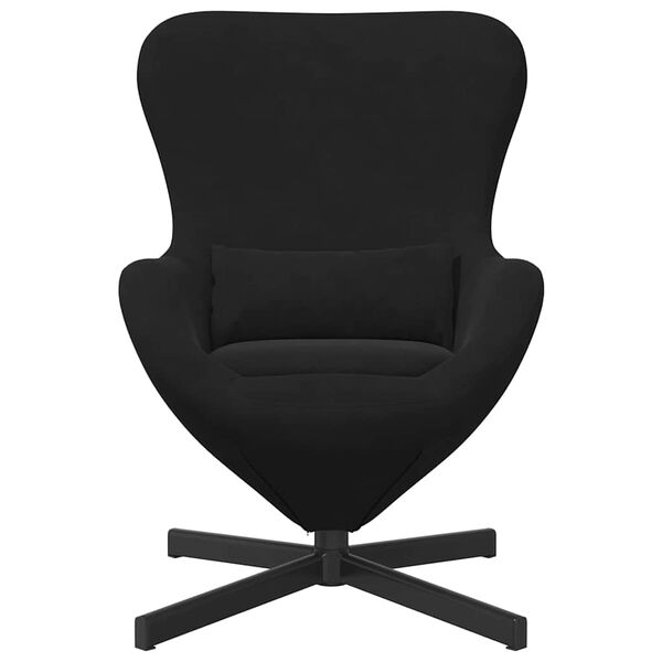 vidaXL Egg Chair Black 63 x 73 x 90 cm Velvet