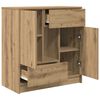 vidaXL Sideboard with Drawers and Doors Artisan Oak 70.5x34x74.5 cm