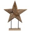 vidaXL Christmas Star Brown 60 x 5 x 75 cm Solid Teak Wood