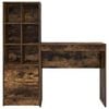 vidaXL Desk with Drawer 2 pcs Smoked Oak