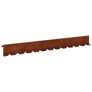 vidaXL Lawn Edging 10 pcs 102 x 10 x 4 cm Steel Rusty
