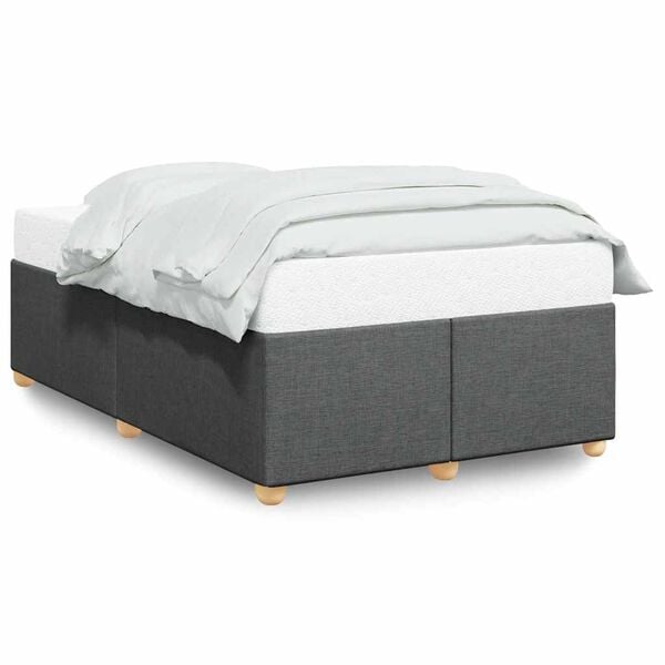 vidaXL Bed Frame without Mattress Dark Grey&nbsp;Double Fabric