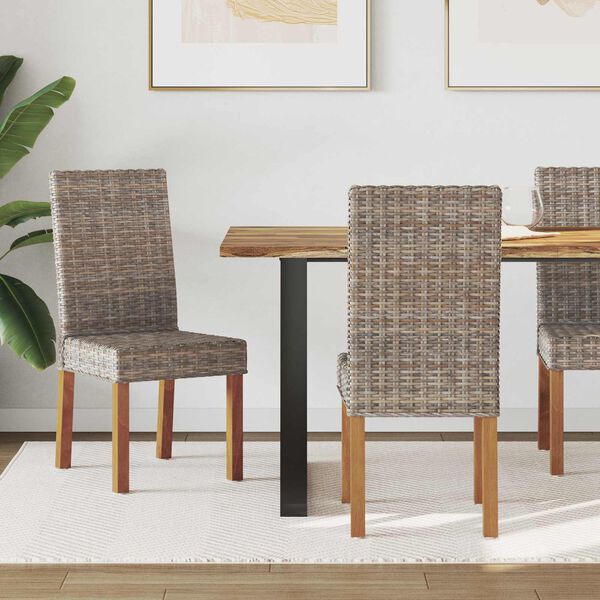 vidaXL Dining Chair 2 pcs Kubu Grey 45 x 54 x 93 cm