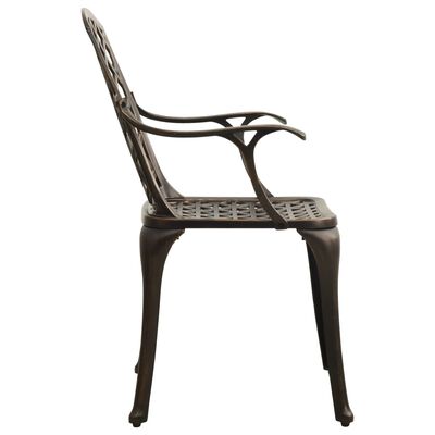 vidaXL Garden Chairs 6 pcs Cast Aluminium Bronze