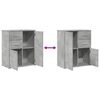 vidaXL Sideboards 2 pcs Concrete Grey 60x31x70 cm Engineered Wood