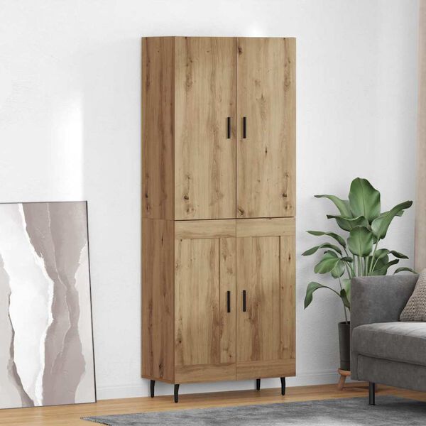 vidaXL Highboard Artisan Oak 69.5 x 34 x 180 cm