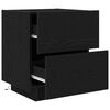 vidaXL Bedside Cabinet 2 pcs Black Oak 45 x 40 x 55 cm Engineered Wood