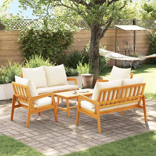 vidaXL Bistro Set 5 pcs Brown 114.5 x 70.5 x 71 cm Solid Acacia Wood