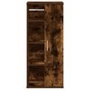 vidaXL Bathroom Cabinet with Roll Holder Smoked Oak 39x22x90 cm