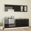 vidaXL 8 Piece Kitchen Cabinet Set with Worktop High Gloss Black