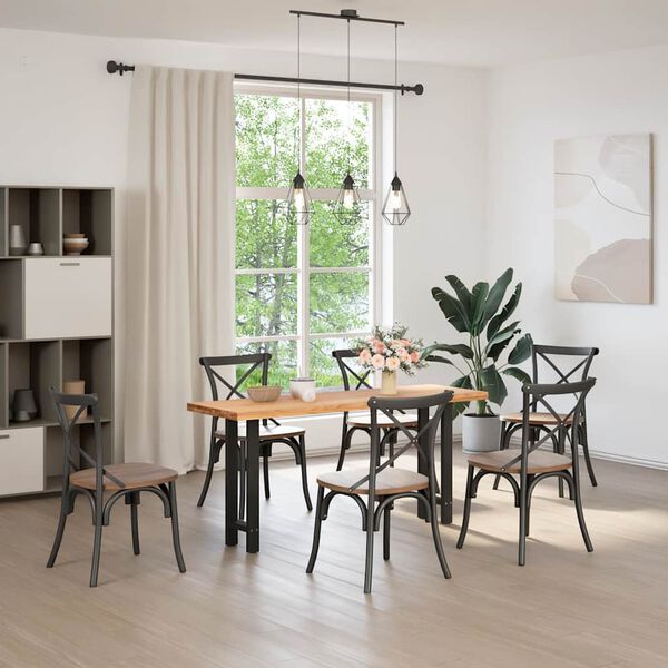 vidaXL Console Table Legs Black 2 pcs 38x(72-73) cm Steel