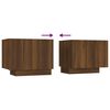 vidaXL 2 Piece TV Cabinet Set with LED Lights Brown Oak Engineered Wood