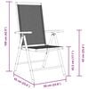 vidaXL Folding Garden Chairs 4 pcs Aluminium and Textilene Black