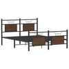 vidaXL Bed Frame without Mattress Brown Oak 140x200 cm Engineered Wood