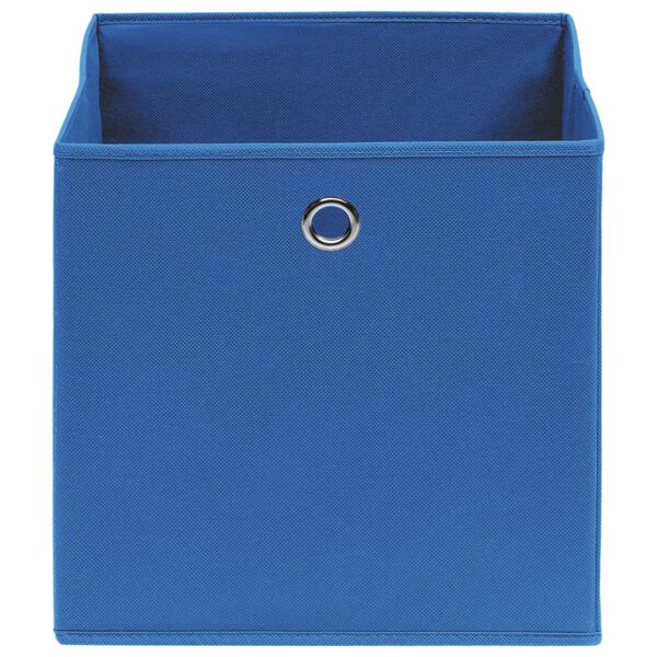 vidaXL Storage Boxes 10 pcs Non-woven Fabric 28x28x28 cm Blue