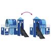 vidaXL Kids'Loft Bed Frame White and Blue 99.5 x 190 cm Metal