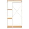 vidaXL Wardrobe White and Oak 90x40x167 cm Metal and Engineered Wood