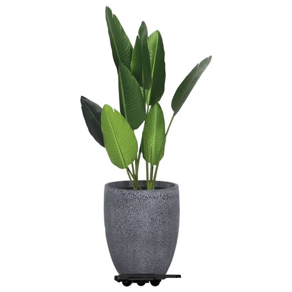 vidaXL Moving Dollies with 8 Wheels 8 pcs Black Polypropylene 150 kg