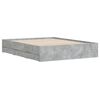vidaXL Bed Frame with Drawers without Mattress Concrete Grey 140x200 cm