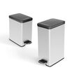 Curver Slim Pedal Bin Deco 25L Silver