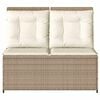 vidaXL Garden Bench Beige Poly Rattan