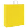 vidaXL Paper Bags 250 pcs with Handles Yellow 45x17x48 cm