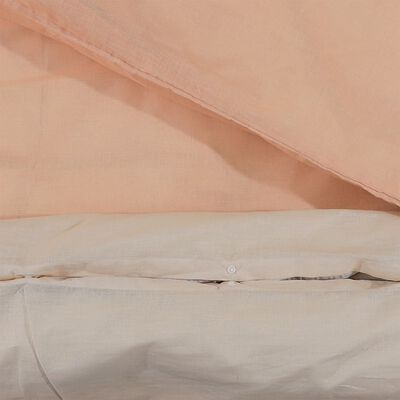 vidaXL Duvet Cover Set Pink 225x220 cm Cotton