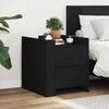 vidaXL Bedside Cabinet Black 45x50x50 cm Engineered Wood