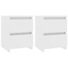 vidaXL Bedside Cabinets 2 pcs White 30x30x40 cm Engineered Wood