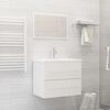vidaXL 2 Piece Bathroom Furniture Set White Engineered Wood