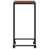 vidaXL Side Table with Wheels Black 40x30x63.5 cm Engineered Wood