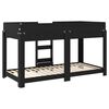 vidaXL Bunk Bed for Kids Black Oak 90 x 200 cm Engineered Wood