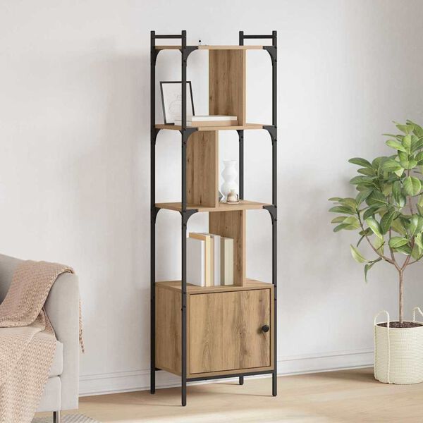 vidaXL Bookcase Artisan Oak 44.5 x 30 x 154.5 cm Engineered Wood