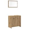 vidaXL 3 Piece Bathroom Furniture Set Artisan Oak Engineered Wood