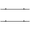 vidaXL Sliding Door Hardware Kit 213,5 cm Steel Black
