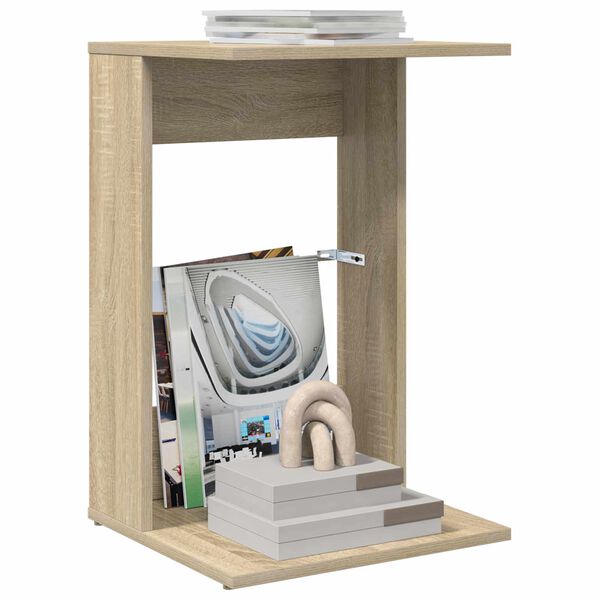 vidaXL Side Table Sonoma Oak 40 x 38 x 62.5 cm Engineered Wood