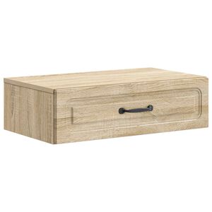 vidaXL Wall-Mounted Side Table Sonoma Oak 59 x 34.5 x 17 cm