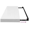 vidaXL Floating Wall Shelf High Gloss White 80x23.5x3.8 cm MDF