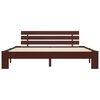 vidaXL Bed Frame without Mattress Dark Brown Solid Pine Wood 160x200 cm