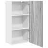 vidaXL Hanging Cabinet Grey Sonoma and White 50 x 31 x 100 cm