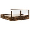 vidaXL Bed Frame with Drawer Smoked Oak 180 x 200 cm Engineered Wood