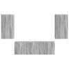 vidaXL TV Wall Cabinet Set 4 pcs Grey Sonoma Engineered Wood
