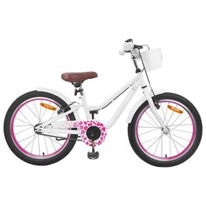 vidaXL Kids Bike 20'' for 6-11 Years Old White